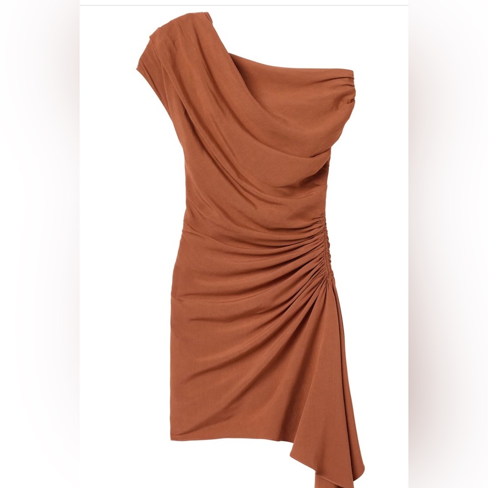 ALC Poppy Linen Mini Dress rust sequoia 8